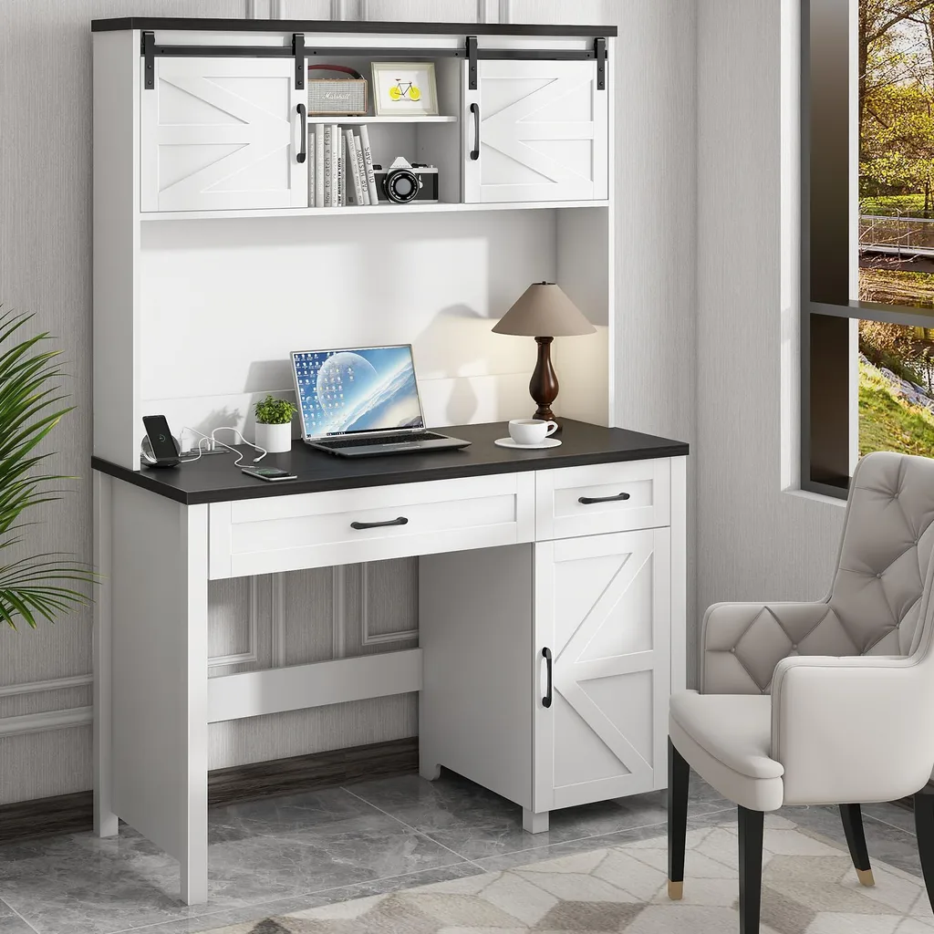 47in Farmhouse Executive Computer Desk 2897 47in Farmhouse Executive Computer Desk 2897