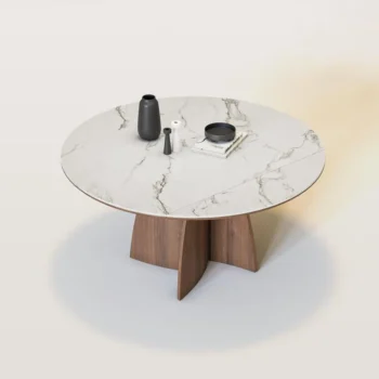 Extendable Dining Table Set Pedestal Table 7577