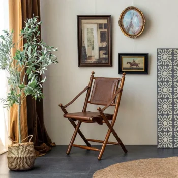 Light Luxury Balcony Leisure Armrest Folding Chair 5963