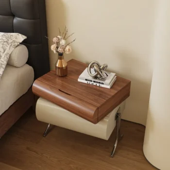 Modern Nightstand With Drawer Swivel Bedside Table 2259