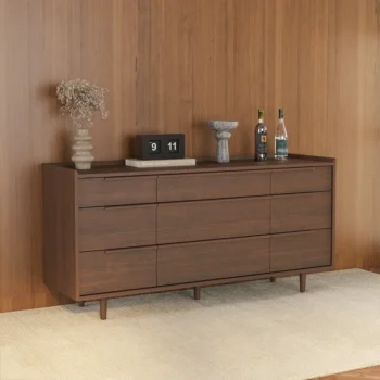 Solid Color Storage Cabinet With 9 Drawer Dresser 9347