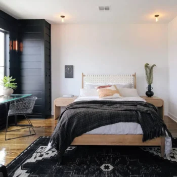 Wood Nightstand Bedside Table With Drawer End Table 9517